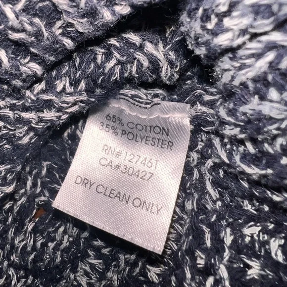 Wildfox Distressed Sweater Women S Blue White Knit V-neck Cropped - Picture 8 of 8